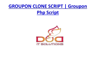 GROUPON CLONE SCRIPT | Groupon Php Script