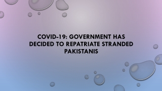 Covid 19 government has decided to repatriate stranded pakistanis