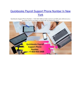 Quickbooks Payroll Support Phone Number In New York