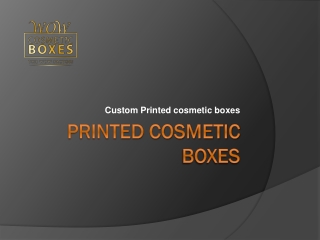 Custom Printed Cosmetic Boxes