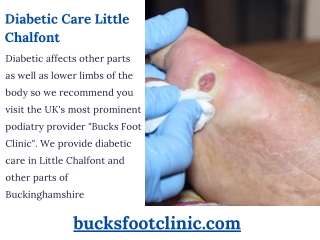 Diabetic Care Little Chalfont | General Podiatry