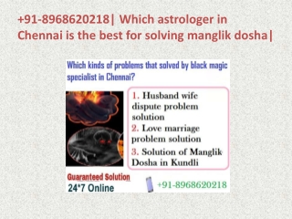 91-8968620218| Which astrologer in Chennai is the best for solving manglik dosha|