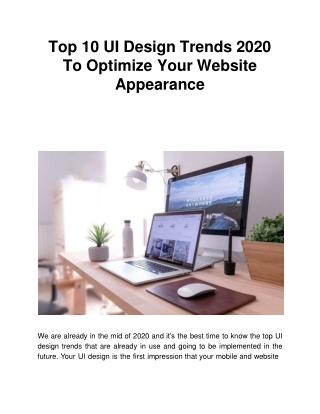Top 10 UI Design Trends 2020 To Optimize Your Website Appearance