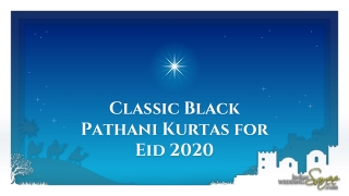 Classic Black Pathani Kurtas for Eid 2020