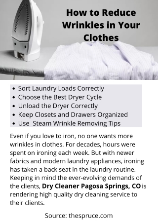 How to Reduce Wrinkles in Your Clothes