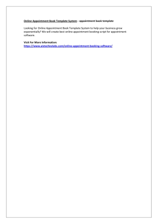 Online Appointment Book Template System - appointment book template