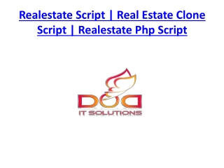 Realestate Script | Real Estate Clone Script | Realestate Php Script