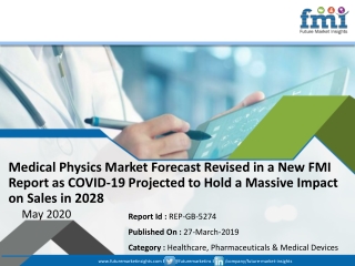 Demand for Medical Physics Market Set for Stupendous Growth in and Post 2028, Buoyed by the Global COVID-19 Pandemic