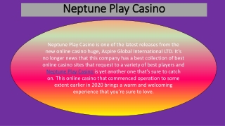 Neptune Play Casino - Best New Casino Site UK - Get Up to £50 Bonus