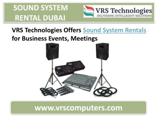 Sound System Rental Dubai | Speakers Rental