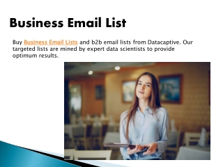 Business Email List | Business Industry Database | Business Leads