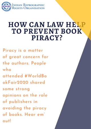 How can law help to prevent book piracy - IRRO