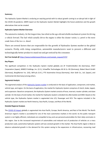 Hydraulics System Market