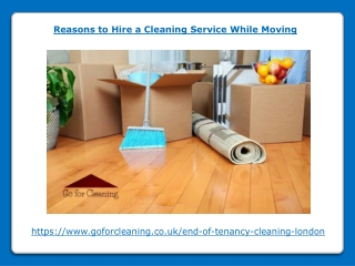 Reasons to Hire a Cleaning Service While Moving