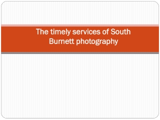 The timely services of South Burnett photography