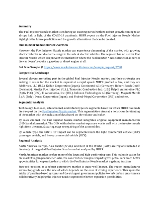 Fuel Injector Nozzle Market Share, Segments, CAGR, Analysis by forecast 2023