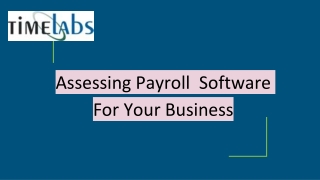 Assessing Payroll Software For Business