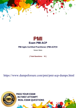 Easy and Guaranteed PMI-ACP Exam Success - DumpsforSure.com