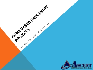 Home Based Data Entry Projects