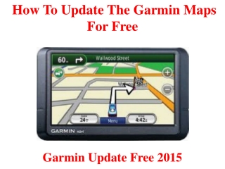 How To Update The Garmin Maps For Free