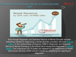 Best Mental Health Billing with ICD-10 Coding Solutions 2020