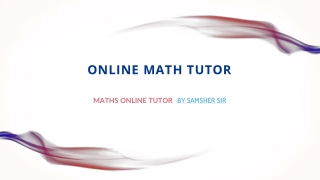 online maths coaching