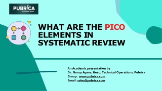 What are the PICO elements in systematic review? – Pubrica