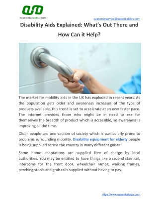 Disability Aids Explained: What’s Out There and How Can it Help?