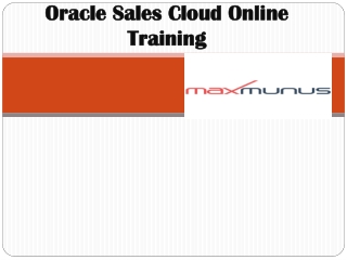 Complete Your Business Tasks and Sales Transaction by taking Oracle Sales Cloud Online Training