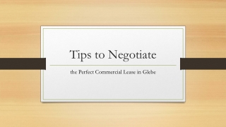 Tips For Commercial Tenants: Negotiate Your Lease In Glebe