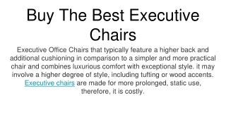 Buy Best Executive Chair