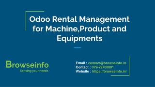 Odoo Rental Management for Machine,Product and Equipments