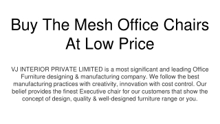 Mesh Office Chair