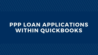 How to Apply PPP Loan in QuickBooks?