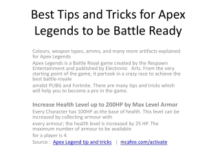 Best Tips and Tricks for Apex Legends to be Battle Ready