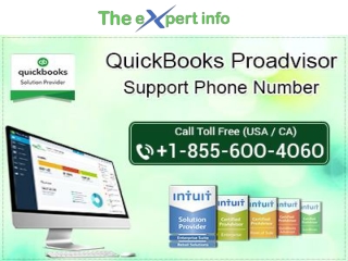 QuickBooks Proadvisor Support Phone Number | 1-855-6OO-4O6O