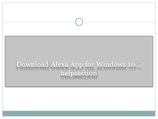Download Alexa App for Windows 10 – helpsection