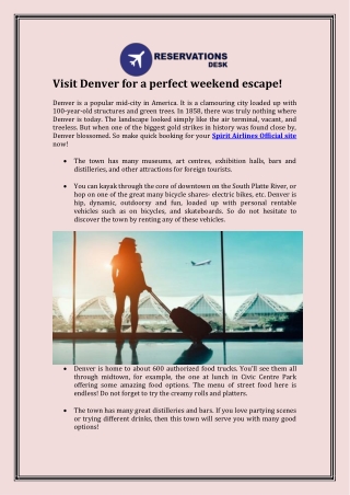 Visit Denver for a perfect weekend escape!