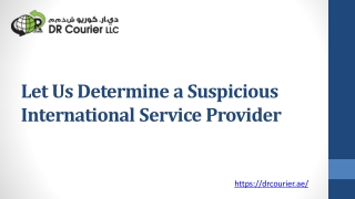 Let Us Determine a Suspicious International Service Provider