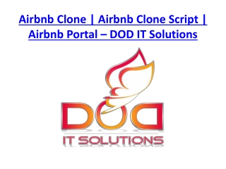 Airbnb Clone | Airbnb Clone Script | Airbnb Portal - DOD IT Solutions