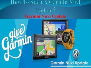 How to start a Garmin Nuvi update?