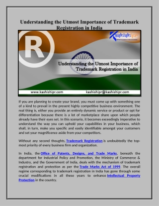 Understanding the Utmost Importance of Trademark Registration in India