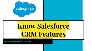 Know Salesforce CRM Features