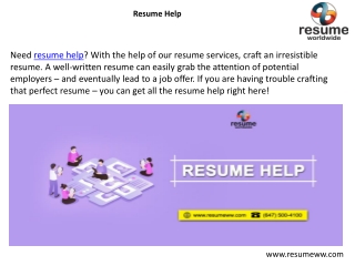 Resume Help