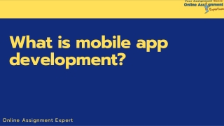 Mobile App Development Assignment Help
