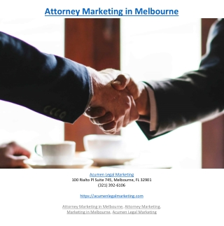 Attorney Marketing in Melbourne