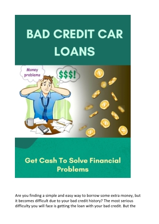 Have an Expensive Bill? Pay With Bad Credit Car Loans In Toronto