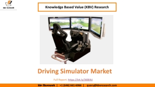 Driving Simulator Market size is expected to reach $5.8 billion by 2026 - KBV Research