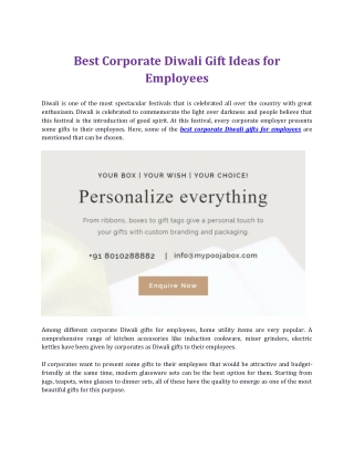 Best Corporate Diwali Gift Ideas for Employees