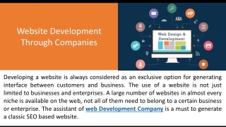 Website Development Through Companies